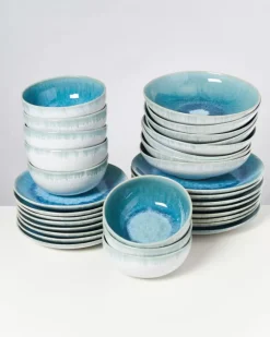 Motel a Miio Alcachofra Grunblau - 32 Teiliges Set New