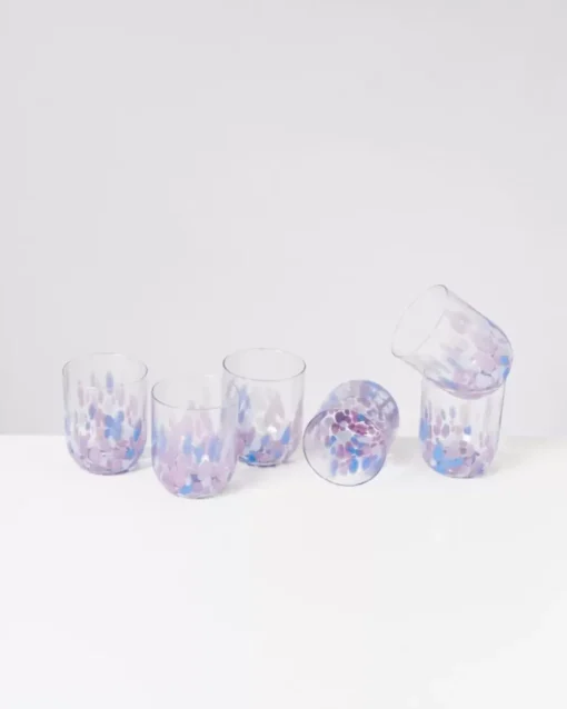 Motel a Miio Alegria 6Er Set Glas Gros Drops Lila Hot