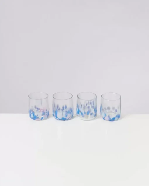 Motel a Miio Alegria 4Er Set Glas Klein Big Drops Blau Discount