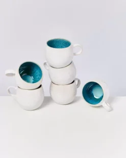 Motel a Miio Areia 6Er Set Tasse Gros Aqua New