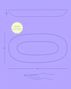 Motel a Miio Areia Servierplatte Xl Pink New