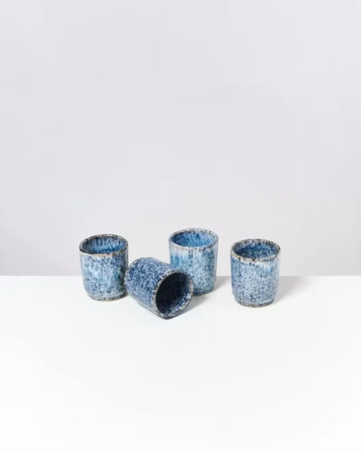 Motel a Miio Cordoama 4Er Set Becher Klein Blau Gesprenkelt Sale