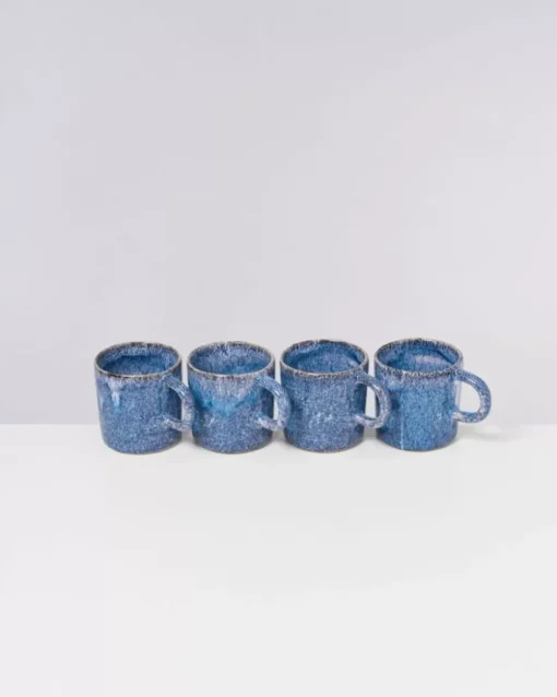 Motel a Miio Cordoama 4Er Set Tasse Gros Blau Gesprenkelt Best