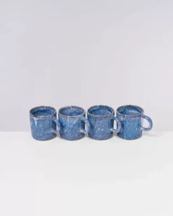 Motel a Miio Cordoama 4Er Set Tasse Gros Blau Gesprenkelt Hot