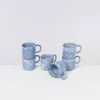 Motel a Miio Cordoama 6Er Set Tasse Klein Blau Gesprenkelt New
