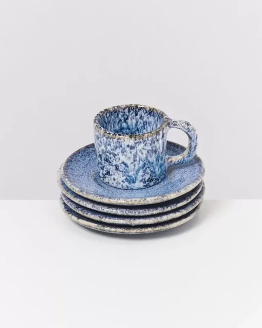Motel a Miio Cordoama Espresso-Untertasse Blau Gesprenkelt Hot
