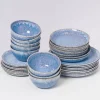 Motel a Miio Cordoama Klassik Blau Gesprenkelt - 32 Teiliges Set Clearance