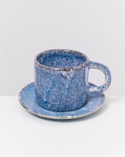 Motel a Miio Cordoama Untertasse Blau Gesprenkelt