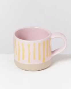 Motel a Miio Nodoa 6Er Set Tasse Rosa Gelb Gestreift Online