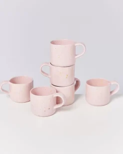 Motel a Miio Nodoa 6Er Set Tasse Rosa Gesprenkelt New