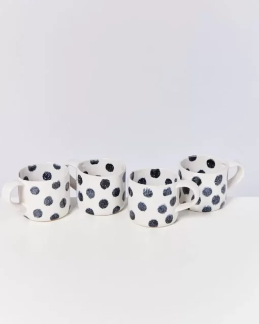 Motel a Miio Nodoa 4Er Set Tasse Schwarze Punkte Outlet