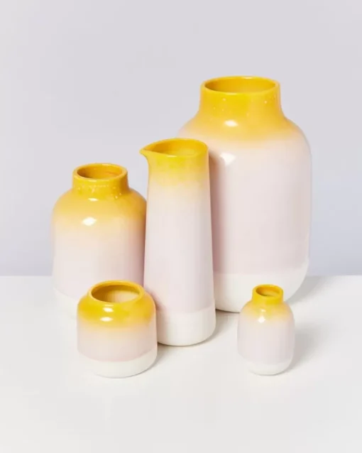 Motel a Miio Nuno Vase L Gelb Rosa Gesprenkelt Discount