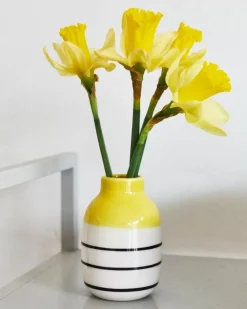 Motel a Miio Nuno Vase S Gelb Schwarz Gestreift Sale