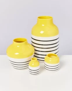 Motel a Miio Nuno Vase S Gelb Schwarz Gestreift Sale