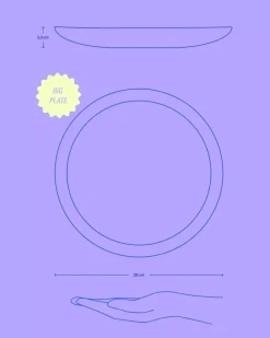 Motel a Miio Verao Teller Gros Rosa Blau New